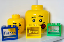 Load image into Gallery viewer, Pink Lego Style Money Box - Personalised
