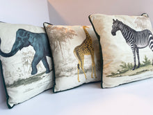 Load image into Gallery viewer, Vintage Safari Cushion - Elephant
