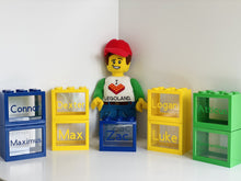 Load image into Gallery viewer, Red Lego Style Money Box - Personalised
